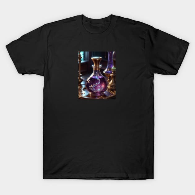 Purple elixir in bottle T-Shirt by AnnArtshock